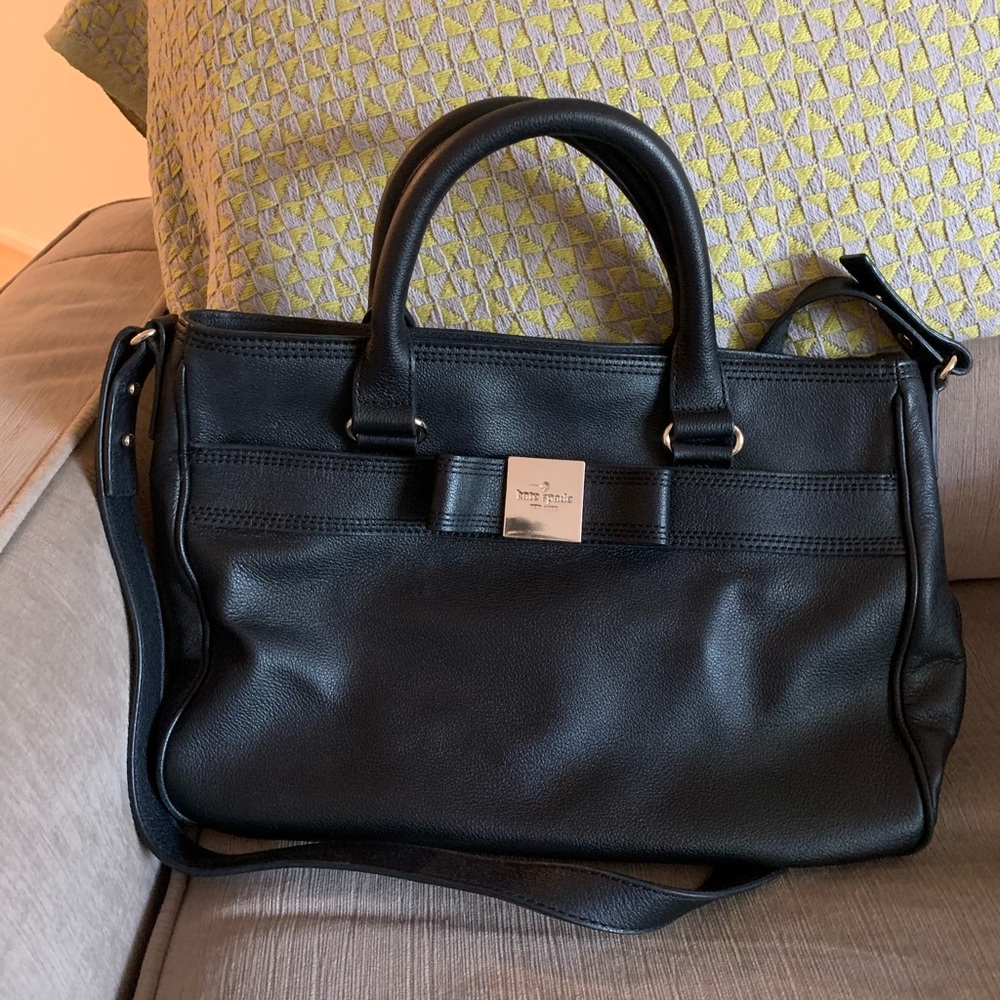 Kate Spade Black Bow Leather Tote